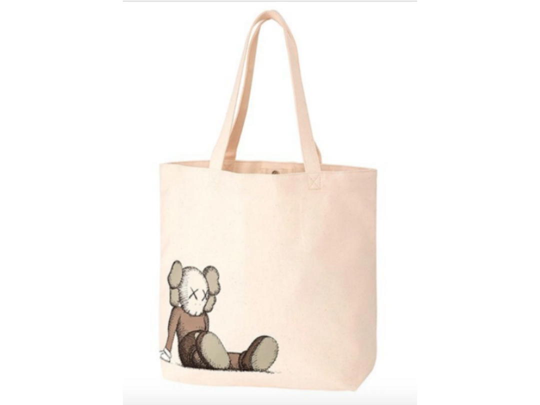 Uniqlo KAWS x Uniqlo Holiday Tote Bag Natural