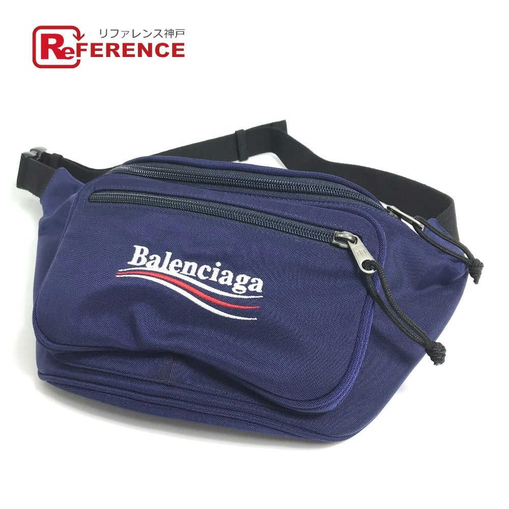 Balenciaga UNUSED BALENCIAGA 482389 Waist Pouch Belt Bag Explorer Body Bag Nylon Navy
