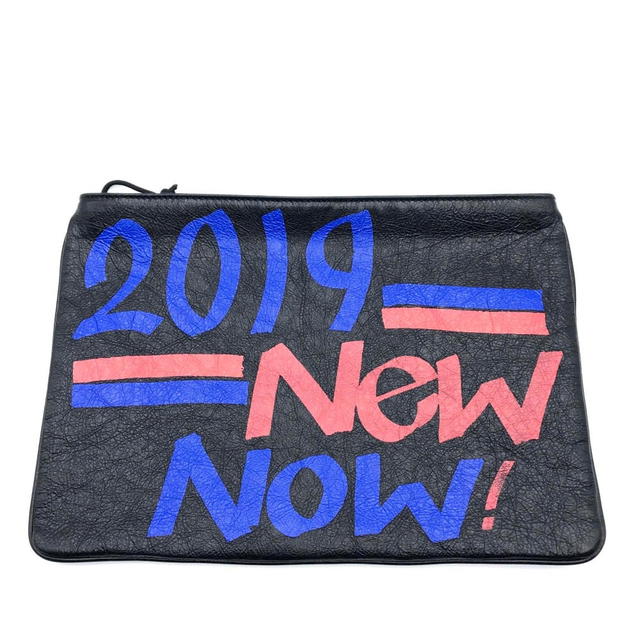 Balenciaga UNUSED BALENCIAGA Graffiti paint Explorer Clutch bag Multicolore Leather 535334 - view 1