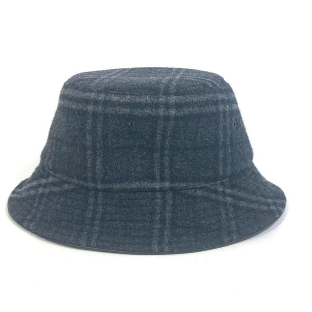 Burberry UNUSED BURBERRY 8044077 hat Check pattern hat wool / Cashmere Black - view 4