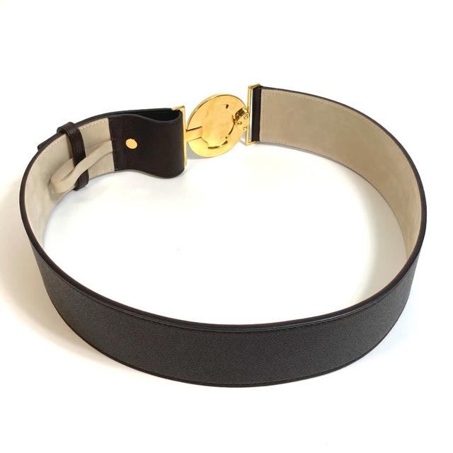 Bvlgari UNUSED Bvlgari Bulgari-Bulgari Belt Dark Brown/GoldHW Leather - view 3