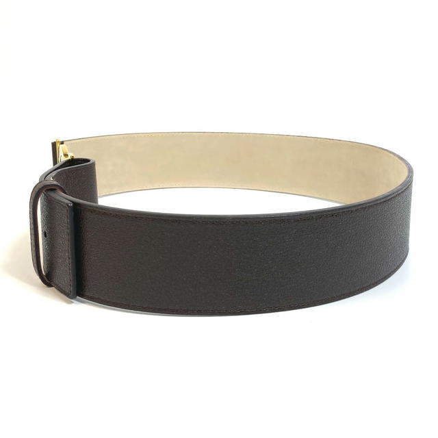 Bvlgari UNUSED Bvlgari Bulgari-Bulgari Belt Dark Brown/GoldHW Leather - view 4