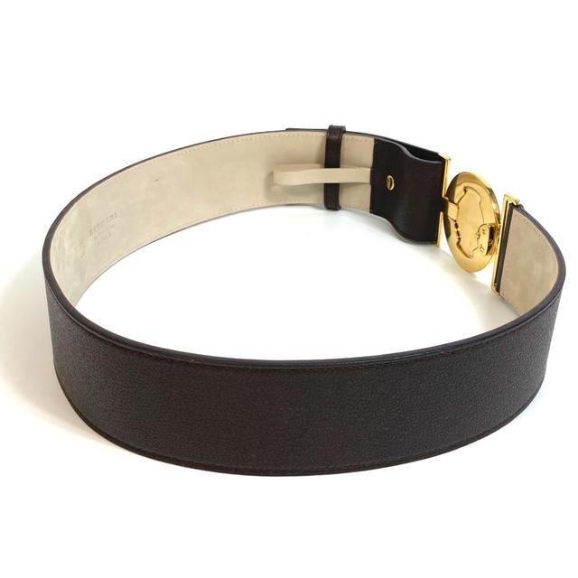 Bvlgari UNUSED Bvlgari Bulgari-Bulgari Belt Dark Brown/GoldHW Leather - view 5