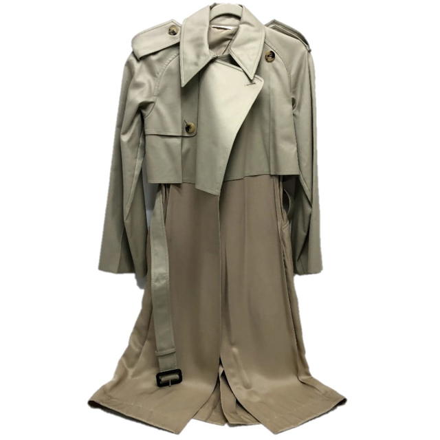 Celine UNUSED CELINE Trench Coat mastic Double face Outer Long Coat Beige 28V36 6073 - view 3