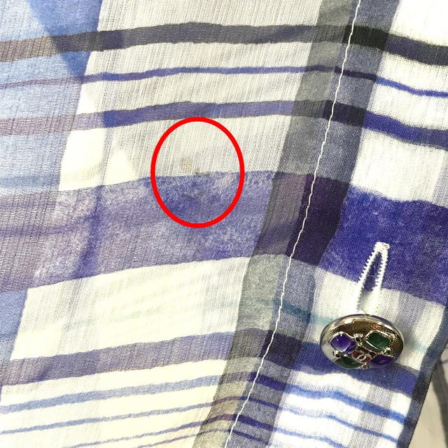 Chanel UNUSED CHANEL P74508 CC CC Mark printed muslin  blouse silk White/blue - view 4