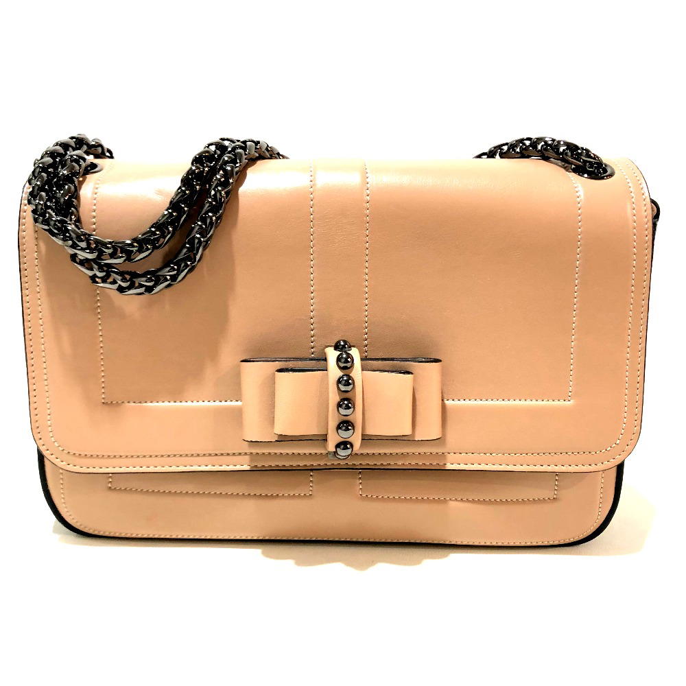 Christian Louboutin Unused Christian Louboutin 1135015 Sweet charity ChainShoulder Bag Leather Beige