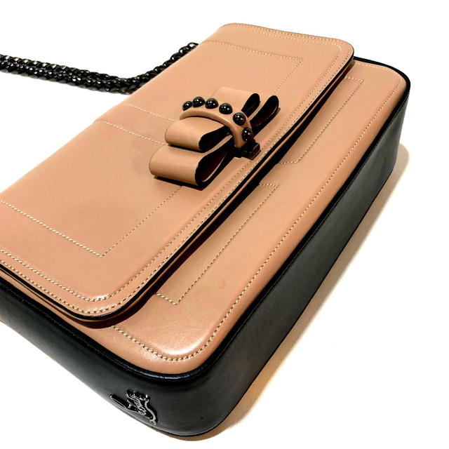Christian Louboutin Unused Christian Louboutin 1135015 Sweet charity ChainShoulder Bag Leather Beige - view 3