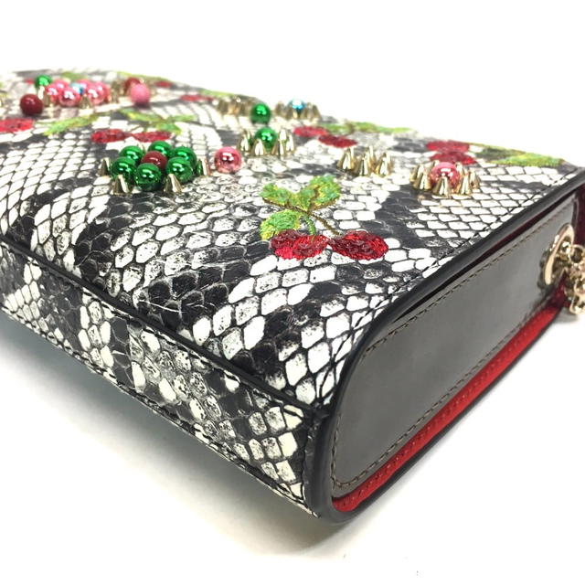 Christian Louboutin UNUSED CHRISTIAN LOUBOUTIN Cherry Pattern Studs Shoulder Bag - view 4