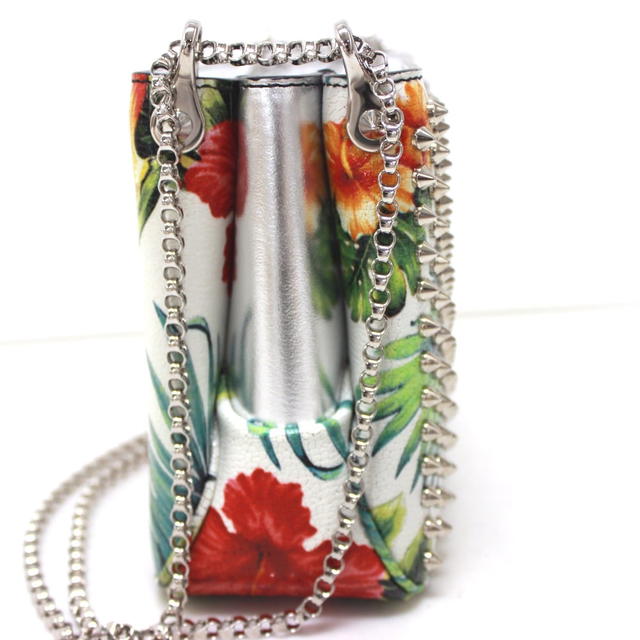 Christian Louboutin UNUSED CHRISTIAN LOUBOUTIN Spike Studs Botanical Shoulder Bag White - view 3