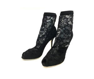 Buy UNUSED DOLCE&GABBANA CT0077 A5875 8B956 Open toe Pumps Sock Boots Heels Black at Sasom – Authentic and Ready to Ship