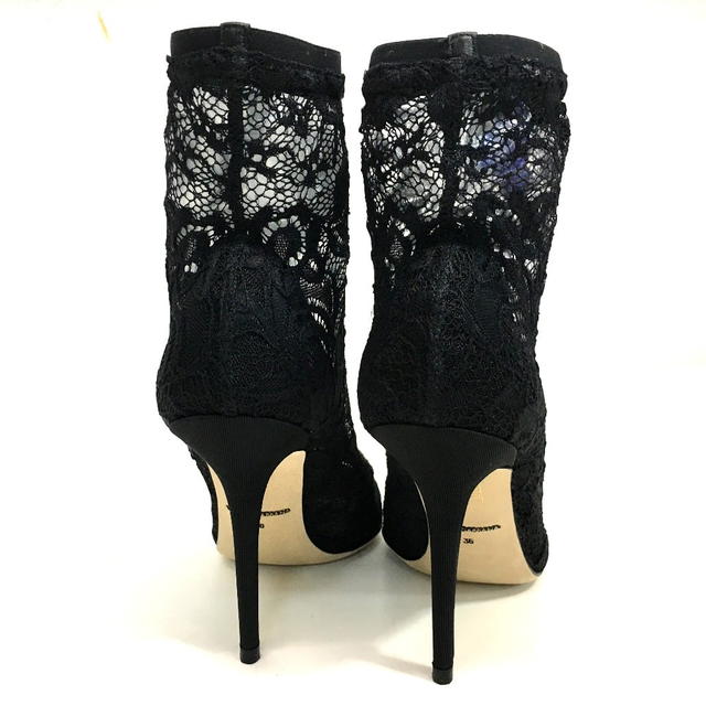 Dolce & Gabbana UNUSED DOLCE&GABBANA CT0077 A5875 8B956 Open toe Pumps Sock Boots Heels Black - view 3