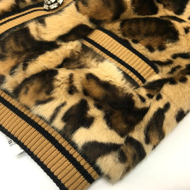 Dolce & Gabbana UNUSED DOLCE&GABBANA F28JLZ Leopard Faux fur Blouson Jacket Brown - view 4