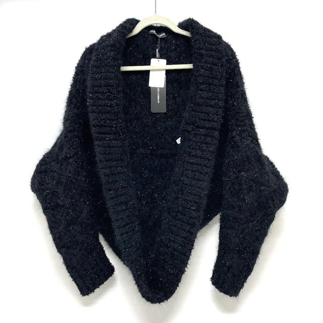 Dolce & Gabbana UNUSED DOLCE&GABBANA FXA59T No button Dolman sleeve Angora knit cardigan - view 4