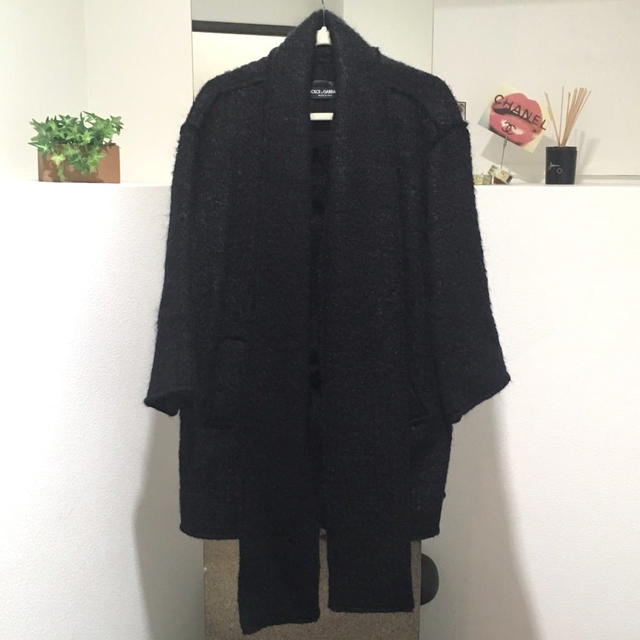 Dolce & Gabbana UNUSED DOLCE&GABBANA Long Coat with Muffler Outer Black F0O07T - view 1