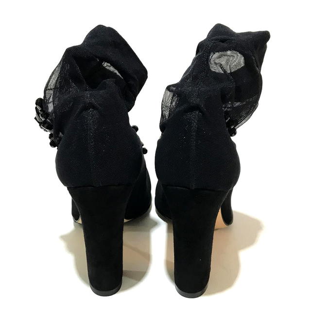 Dolce & Gabbana UNUSED DOLCE&GABBANA Socks Boots Flower motif Ankle Boots Black - view 2