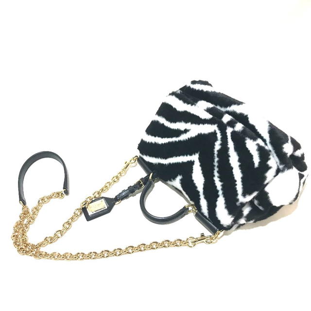 Dolce & Gabbana UNUSED DOLCE&GABBANA Zebra pattern With charm Sicily 2 Way Hand Bag - view 3