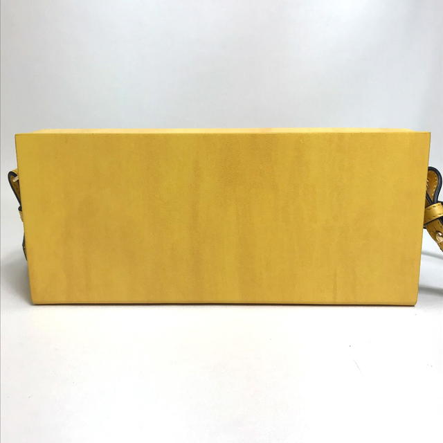 Fendi Unused FENDI 7VA520 logo BOX type Shoulder Bag Cross body Leather Yellow/Black - view 2