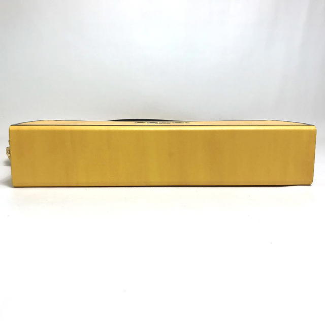 Fendi Unused FENDI 7VA520 logo BOX type Shoulder Bag Cross body Leather Yellow/Black - view 3