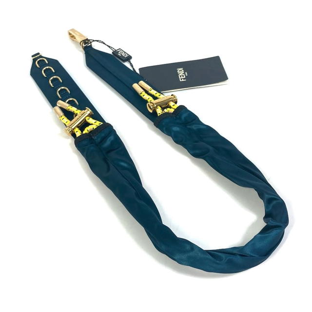 Fendi UNUSED FENDI 8C0627 belt Satin Canvas Blue Based - view 2