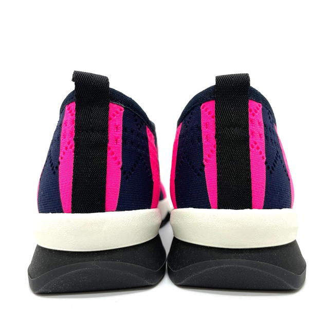 Fendi UNUSED FENDI Tripe border Mesh Low Cut Sports Sneakers Navy x Pink - view 5