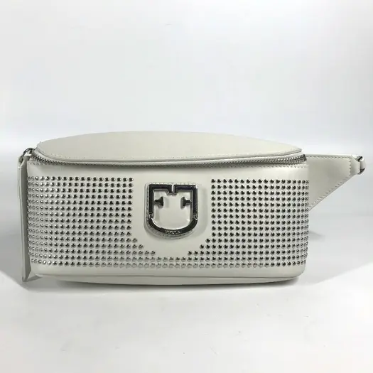 Buy UNUSED Furla Studs Isola Chain Waist Pouch Bodybag White Leather at Sasom – Authentic and Ready to Ship