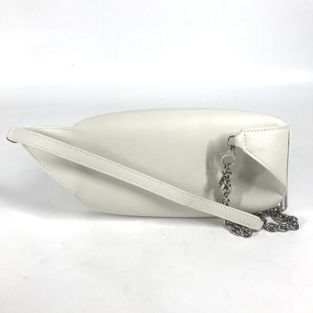 Furla UNUSED Furla Studs Isola Chain Waist Pouch Bodybag White Leather - view 2