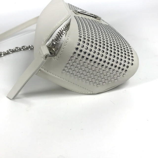 Furla UNUSED Furla Studs Isola Chain Waist Pouch Bodybag White Leather - view 3
