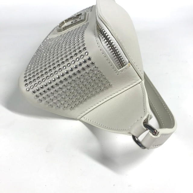 Furla UNUSED Furla Studs Isola Chain Waist Pouch Bodybag White Leather - view 4
