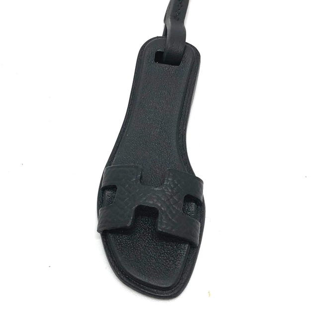 Hermes UNUSED HERMES Sandals Oran Nano Bag Charm Epsom Black - view 2
