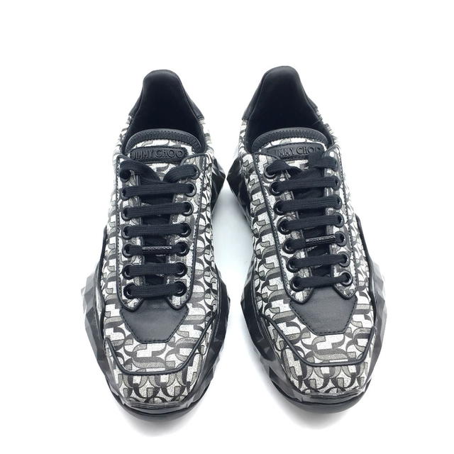 Jimmy Choo UNUSED Jimmy Choo Diamond 20SS 193 Shoes Sneakers Leather Silver x Black - view 1