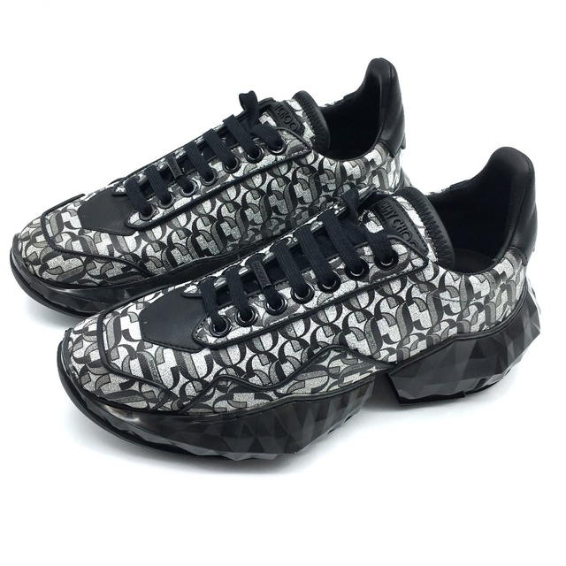 Jimmy Choo UNUSED Jimmy Choo Diamond 20SS 193 Shoes Sneakers Leather Silver x Black - view 3