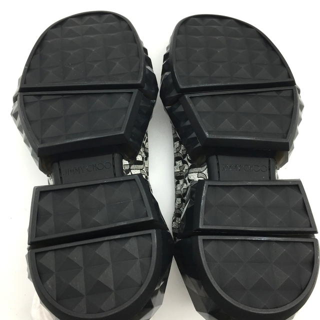 Jimmy Choo UNUSED Jimmy Choo Diamond 20SS 193 Shoes Sneakers Leather Silver x Black - view 4