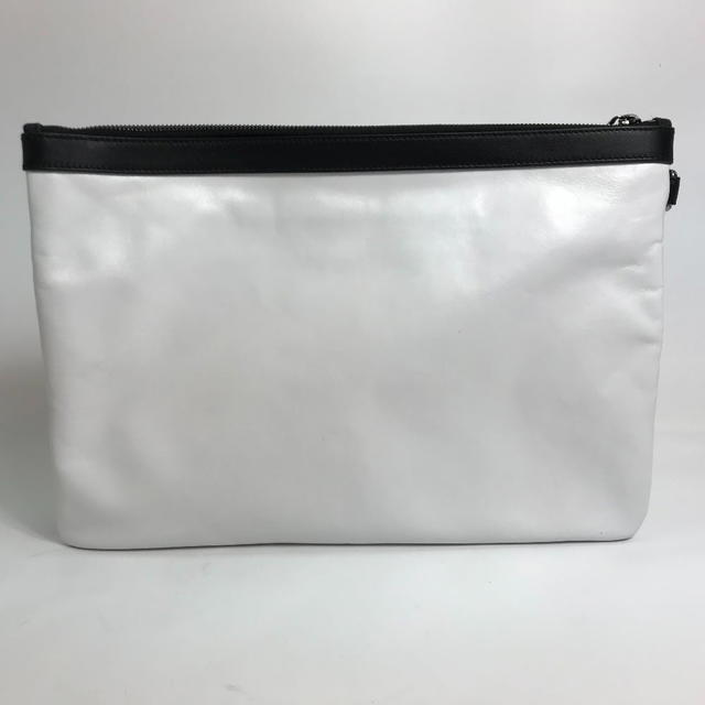 Jimmy Choo UNUSED JIMMY CHOO Star studs DEREK Clutch bag White x Black Leather - view 2