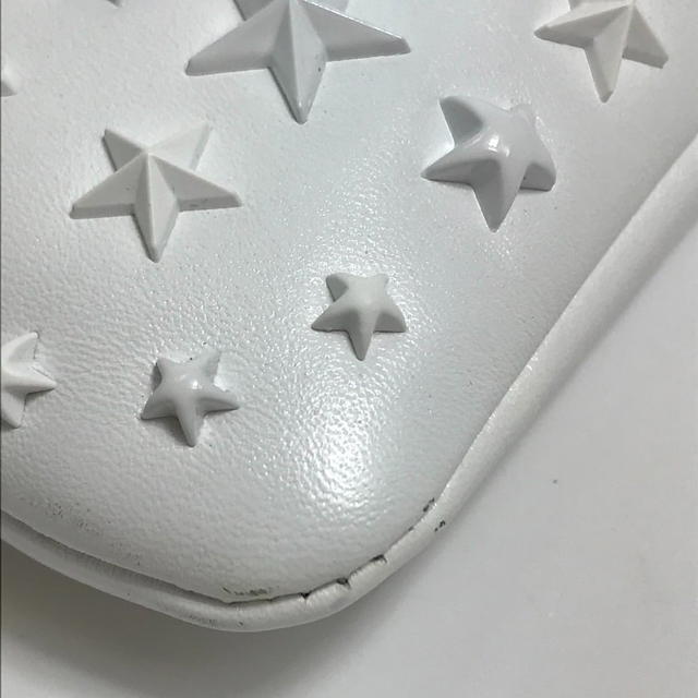 Jimmy Choo UNUSED JIMMY CHOO Star studs DEREK Clutch bag White x Black Leather - view 3