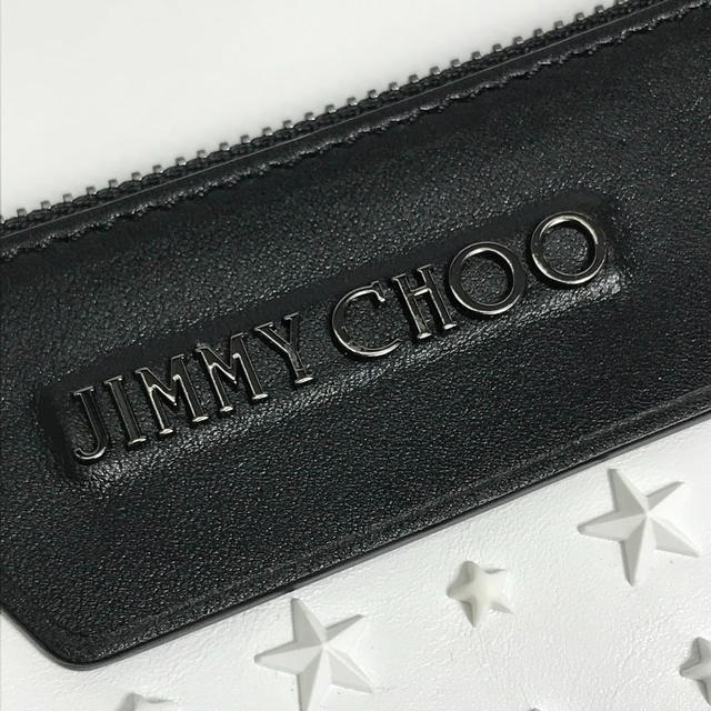 Jimmy Choo UNUSED JIMMY CHOO Star studs DEREK Clutch bag White x Black Leather - view 4