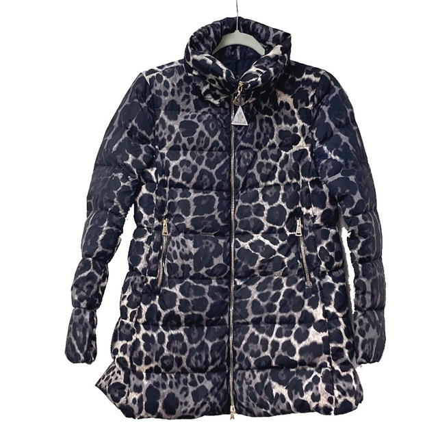 Moncler UNUSED MONCLER Torcette Leopard Puffer Coat Jacket Gray - view 1