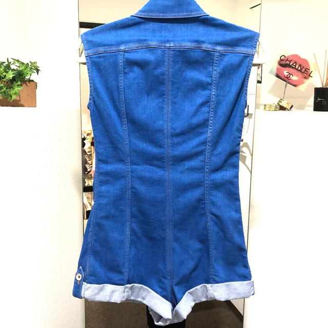 Moschino UNUSED MOSCHINO Sleeveless Denim Jumpsuit Romper Blue - view 2