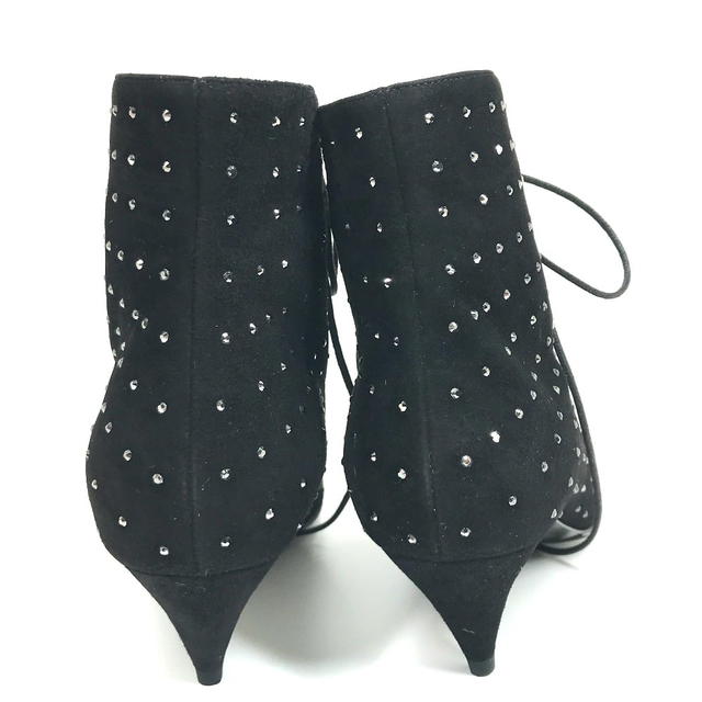 Saint Laurent UNUSED SAINT LAURENT PARIS 352375 KID SCAMOSCIATO Short Boots Suede / Rhinestone - view 3