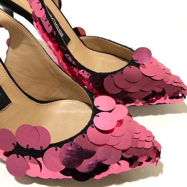 Sergio Rossi UNUSED SERGIO ROSSI Heels Black x pink Sequin A82860 - view 4