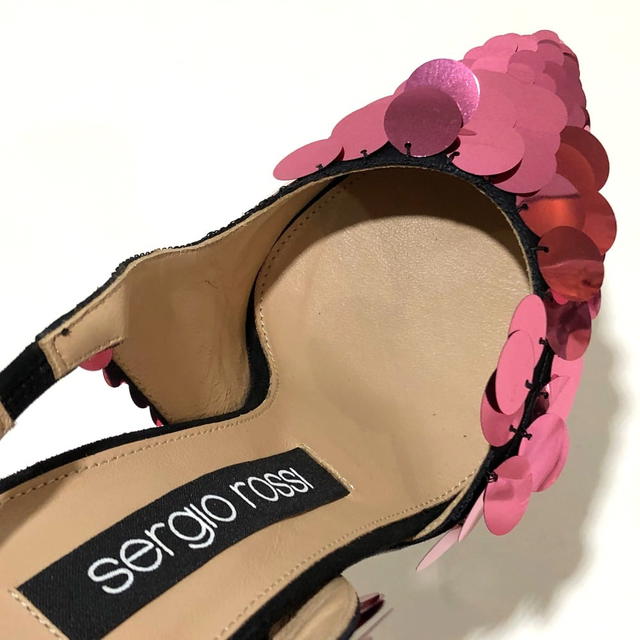 Sergio Rossi UNUSED SERGIO ROSSI Heels Black x pink Sequin A82860 - view 5