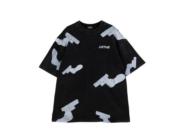 URTHE URTHE Bleached Oversized T-Shirt GUNSLINGER - view 1