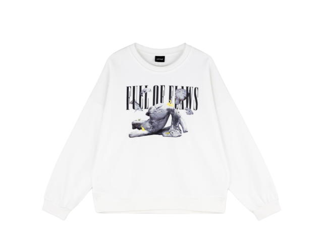 URTHE URTHE Oversized Sweater FULL OF FLAWS White - view 1