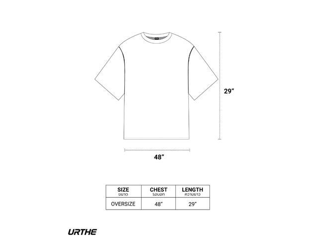 URTHE URTHE Oversized T-Shirt HIGH NECK Black - view 3
