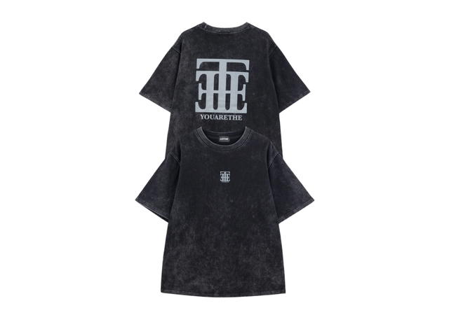 URTHE URTHE Oversized T-Shirt SUPER CLASS Black - view 2