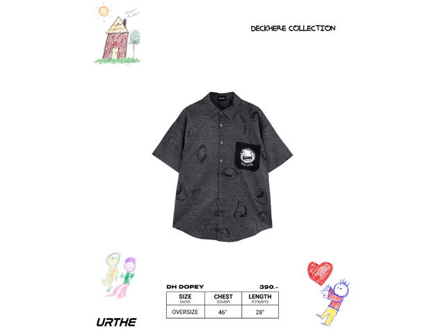 URTHE URTHE Shirt Col. DECK HERE DOPEY Grey - view 3