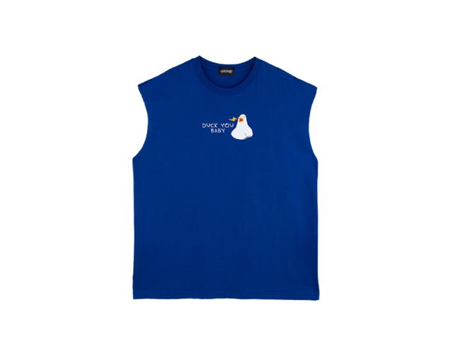 URTHE URTHE Sleeveless Shirt Col. DECK HERE DUCKYOU Denim - view 1