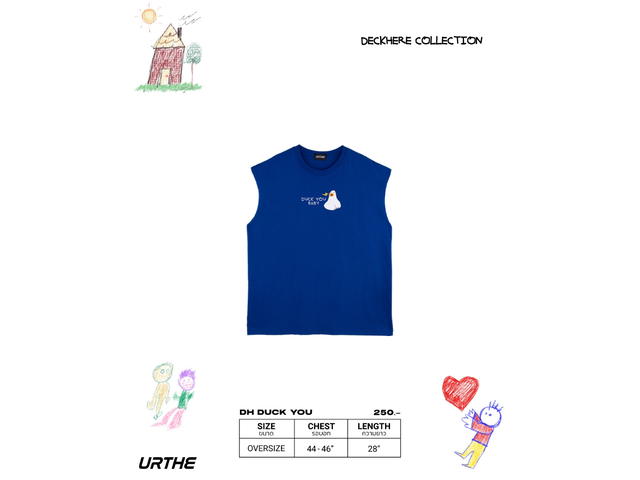 URTHE URTHE Sleeveless Shirt Col. DECK HERE DUCKYOU Denim - view 2