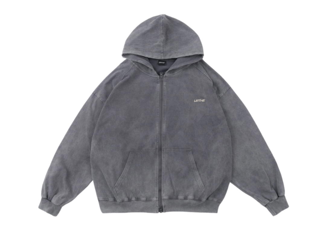 URTHE URTHE 3D METAL JK HOODIE Gray