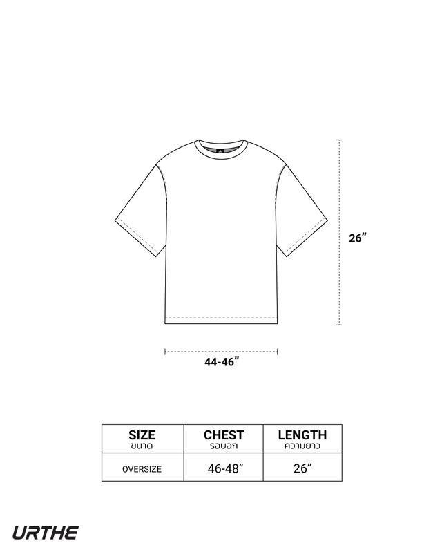 URTHE URTHE Oversize T-Shirt TS 3D METAL Black - view 2