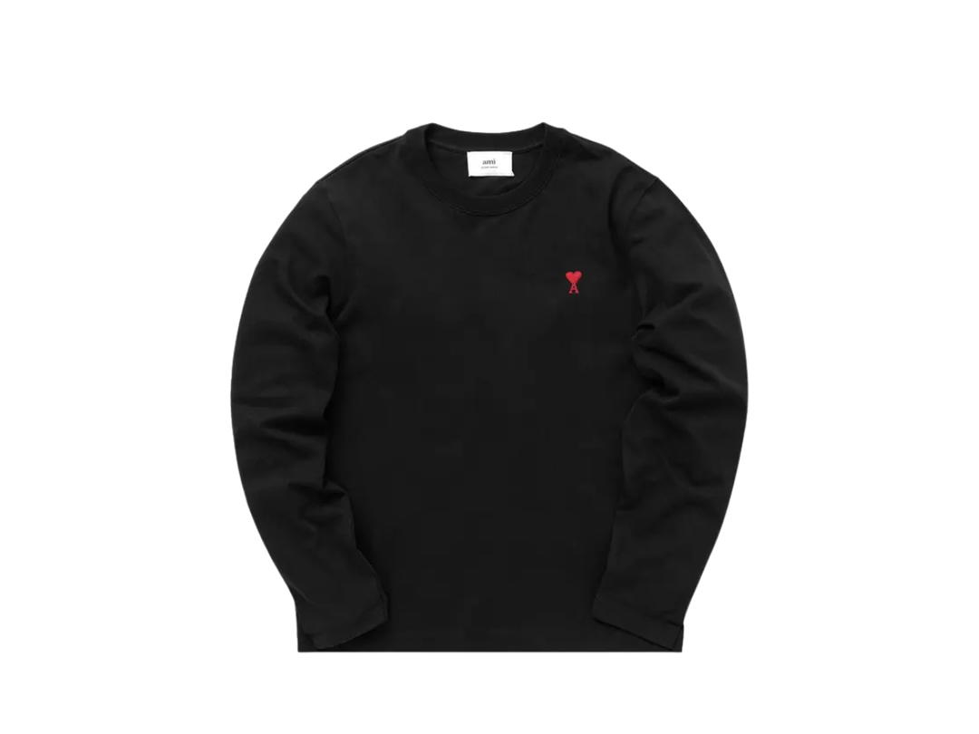 Ami Paris Ami Paris Long-Sleeve T-Shirt Black